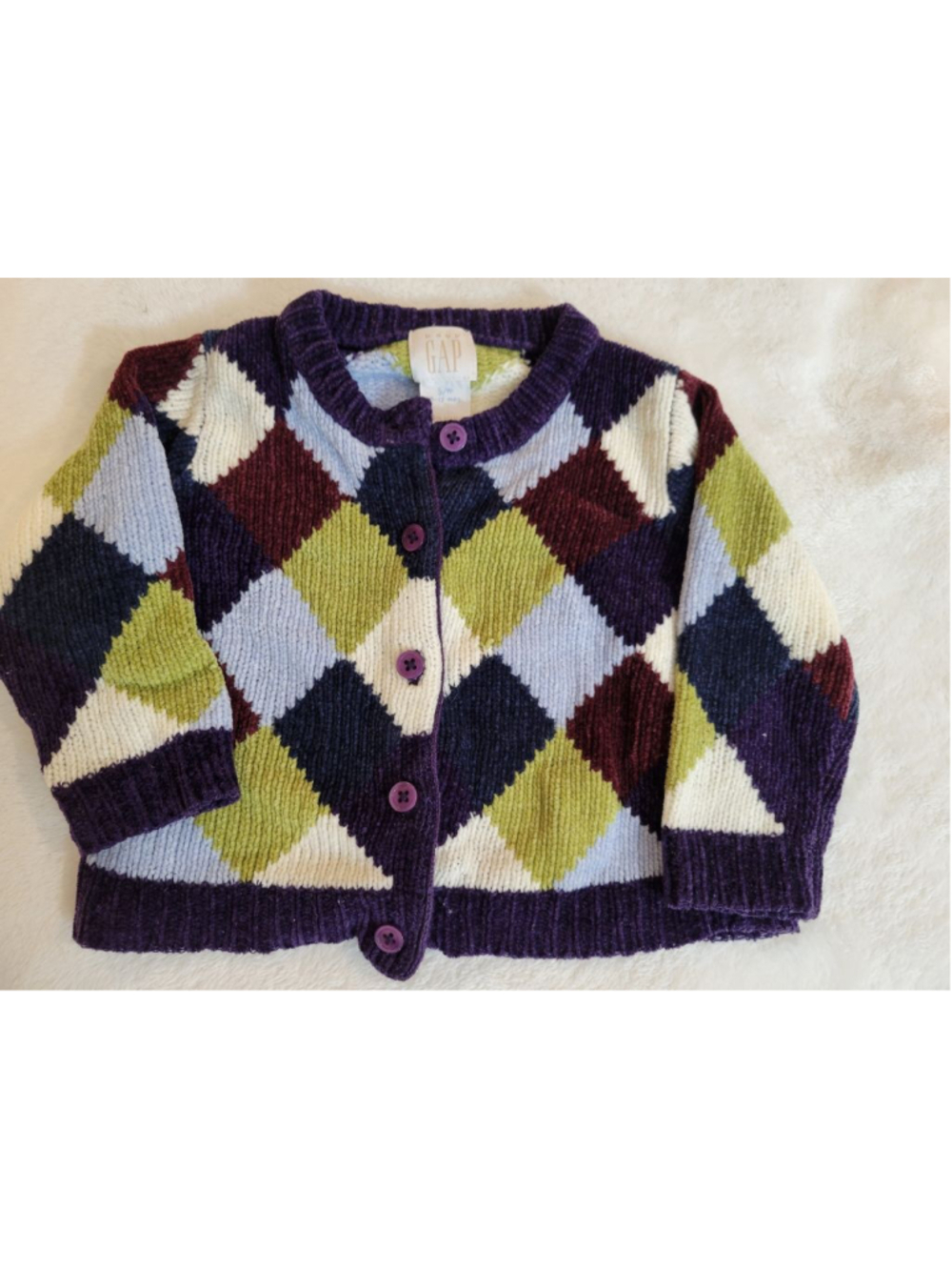 Baby Gap Vintage Argyle Cardigan Old Navy Jacket Bundle 3-12M - Picture 2 of 13